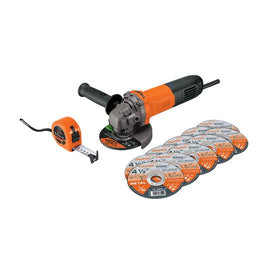 Combo esmeriladora 4-1/2', 700W, discos y flexometro, PRO