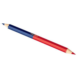 Blister con 2 lapices 18 cm bicolor gruesos para carpintero