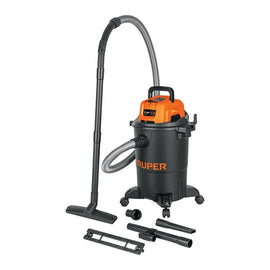 Aspiradora de solidos y liquidos, 6 gal, plastica, negra