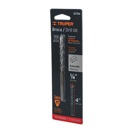 Broca para concreto de 1/4 x 4' en blister, TRUPER