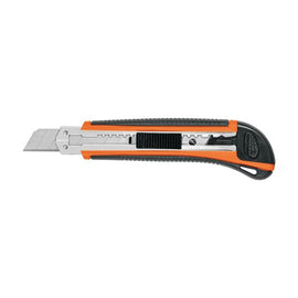 Cutter 18 mm profesional con alma metalica y grip, Truper