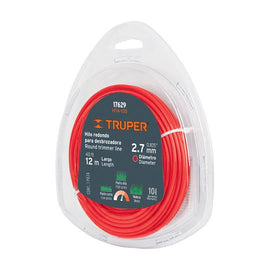 Hilo redondo, para desbrozadora, 2.7mm x 12m, blister TRUPER