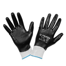 Guantes de poliester recubiertos de nitrilo, M, TRUPER