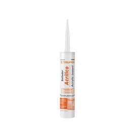 Sellador acrilico de 280 ml, transparente, Truper