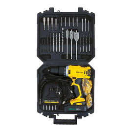 Kit taladro inalambrico 1/2', 20V y 32 accesorios, PRETUL