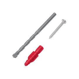 Kit de 20 taquetes 1/4' con pijas #8 y 1 broca 1/4', Fiero