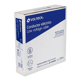 Rollo de 100 m de cable THHW-LS 8 AWG blanco, Volteck