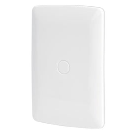 Placa de ABS, ciega, linea Italiana, color blanco, Volteck