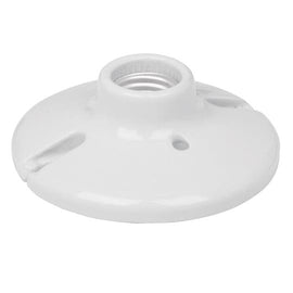 Portalampara de porcelana, 4-1/2', redonda, Volteck