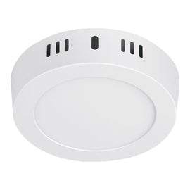 Luminario LED tipo plafon 6 W, redondo, luz de dia, blanco
