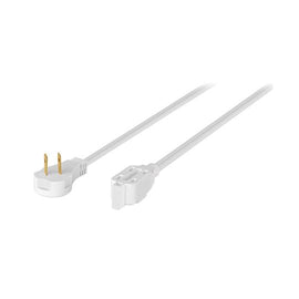 Extension electrica domestica 2 m clavija plana, blanca