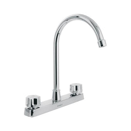 Mezcladora plastica 8' p/fregadero, cuello alto, hex Basic