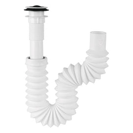 Cespol flexible 1-1/4', contra, polipropileno, para lavabo